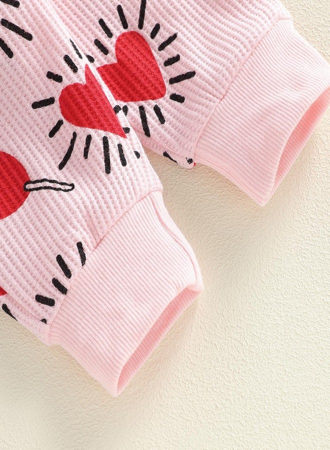 YINGISFITM Baby Girl Valentines Outfit Toddler Girls Valentines Shirt Sweatshirt Sweets Pants Spring Clothes Set (Sweetie heart, 6-12 Months) - Image 5
