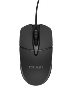 Totulife Wired Optical Mouse - Black  - Image 1