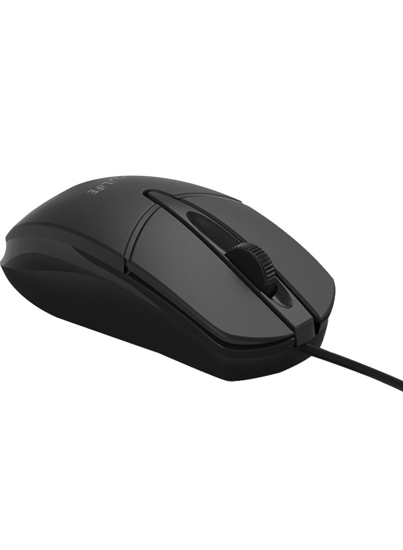 Totulife Wired Optical Mouse - Black - Image 2