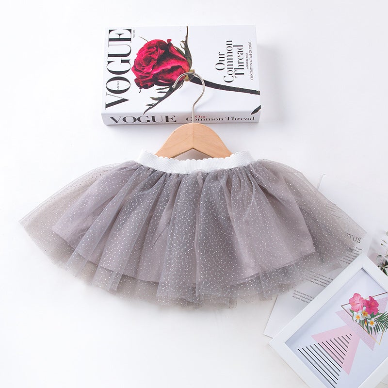 Korean Style Girl'S All-Match Mesh Skirt For Four Seasons Infant'S Princess Skirt Baby'S Bright Sparkling Skirt Short Skirt - Image 5
