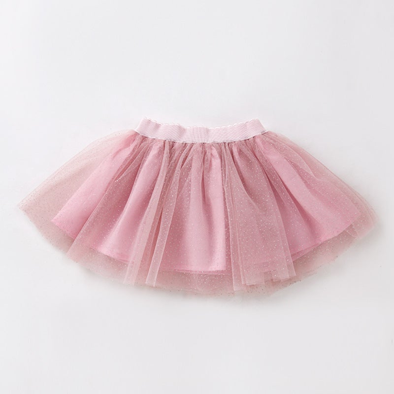 Korean Style Girl'S All-Match Mesh Skirt For Four Seasons Infant'S Princess Skirt Baby'S Bright Sparkling Skirt Short Skirt - Image 4