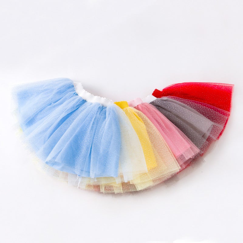 Korean Style Girl'S All-Match Mesh Skirt For Four Seasons Infant'S Princess Skirt Baby'S Bright Sparkling Skirt Short Skirt - Image 3