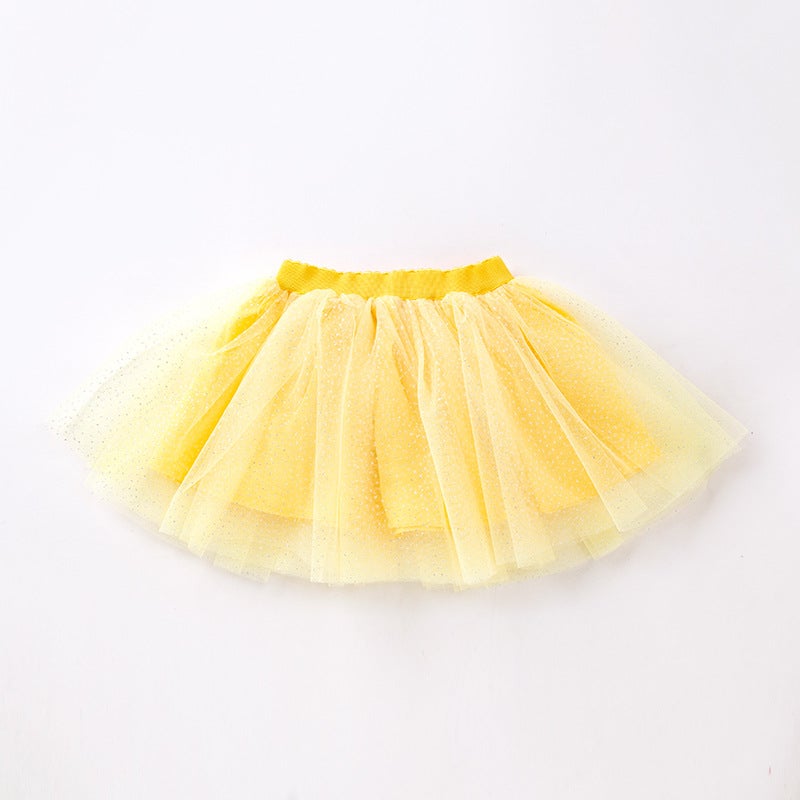 Korean Style Girl'S All-Match Mesh Skirt For Four Seasons Infant'S Princess Skirt Baby'S Bright Sparkling Skirt Short Skirt - Image 1
