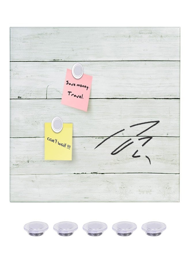 Aitakatta Wooden Planks Print Magnetic Surface Dry Erase Board, 12 x 16 inches Decorative White Board for Wall with Design, Frameless Dry Erase Board for Wall（Plank,4030,1pc） - Image 1