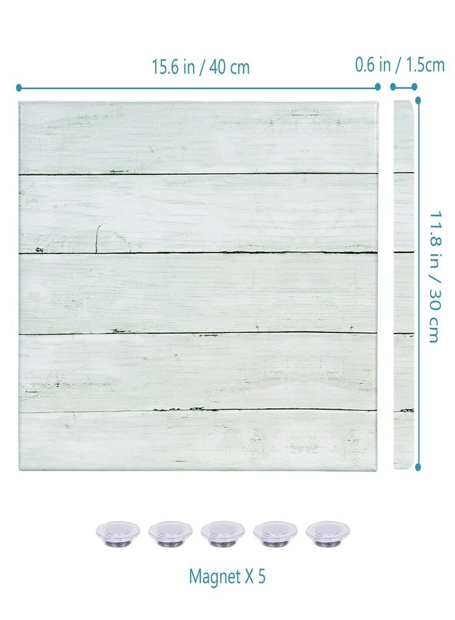 Aitakatta Wooden Planks Print Magnetic Surface Dry Erase Board, 12 x 16 inches Decorative White Board for Wall with Design, Frameless Dry Erase Board for Wall（Plank,4030,1pc） - Image 2