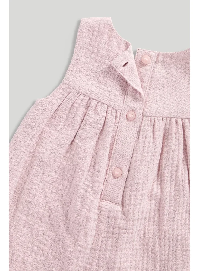 mothercare Pink Playsuit and Bodysuit Set