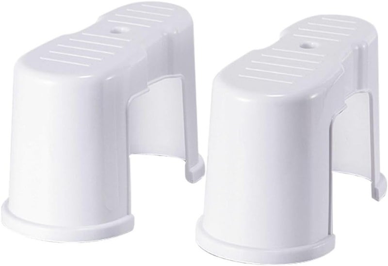 Bathroom Footstool 2pcs Anti-Skid Plastic Squatting Step Stool Thickened Design for Home Bathroom Support and Use - Image 1
