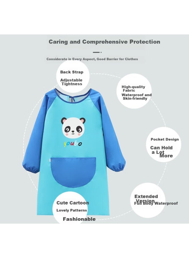 9i9 Baby Painting A Anti-dirty Children's Bib Long Sleeve Reversible Kindergarten Anti-splash Clothing A233 - Image 1