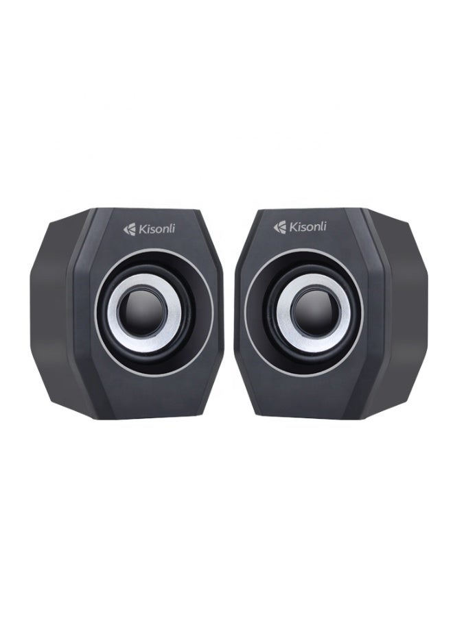 Kisonli Loud Speaker A-101s google Speaker Multimedia Audio 3.5 mm USB Speaker Wire - Image 2