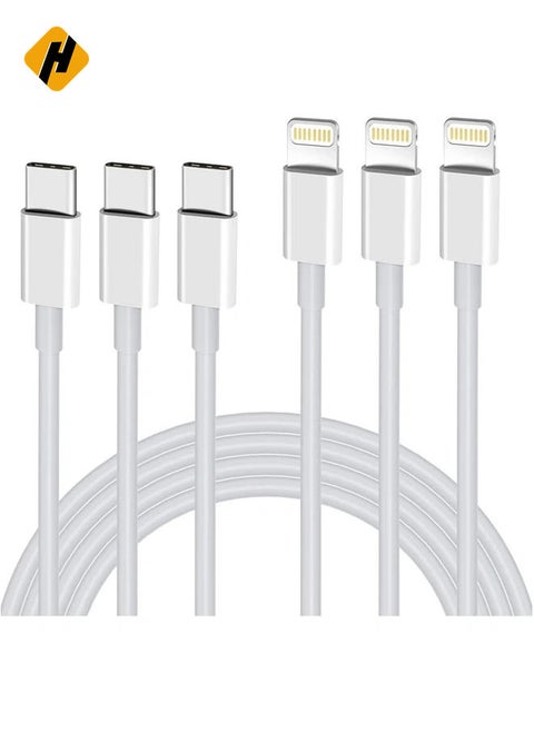 USB C to Lightning Cable 3PACK 2M Fast Charger Cable, iPhone Charger Cord Compatible with iPhone 14/13/12/11 Pro Max/XS MAX/XR/XS/X/8/7/Plus