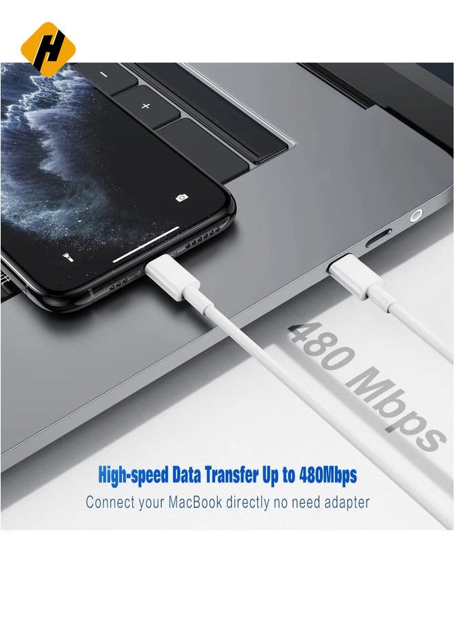 USB C to Lightning Cable 3PACK 2M Fast Charger Cable, iPhone Charger Cord Compatible with iPhone 14/13/12/11 Pro Max/XS MAX/XR/XS/X/8/7/Plus