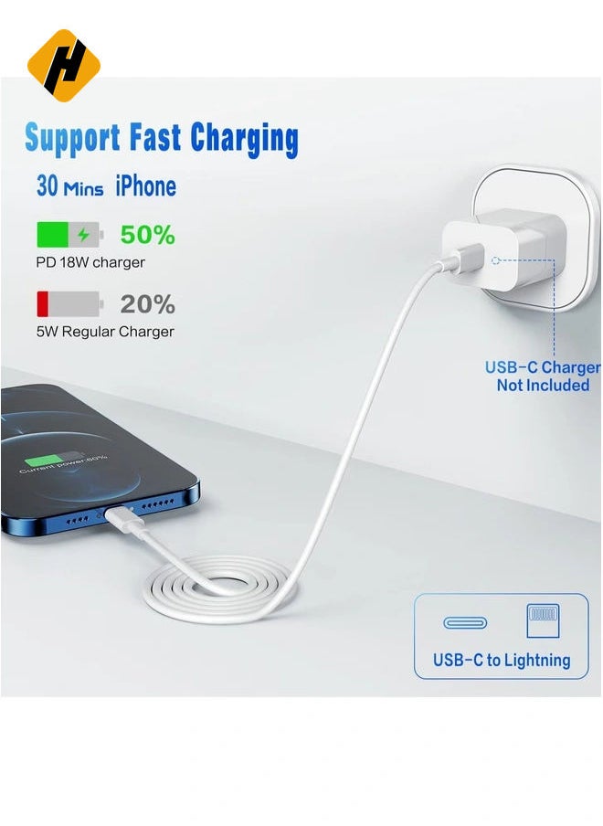 USB C to Lightning Cable 3PACK 2M Fast Charger Cable, iPhone Charger Cord Compatible with iPhone 14/13/12/11 Pro Max/XS MAX/XR/XS/X/8/7/Plus