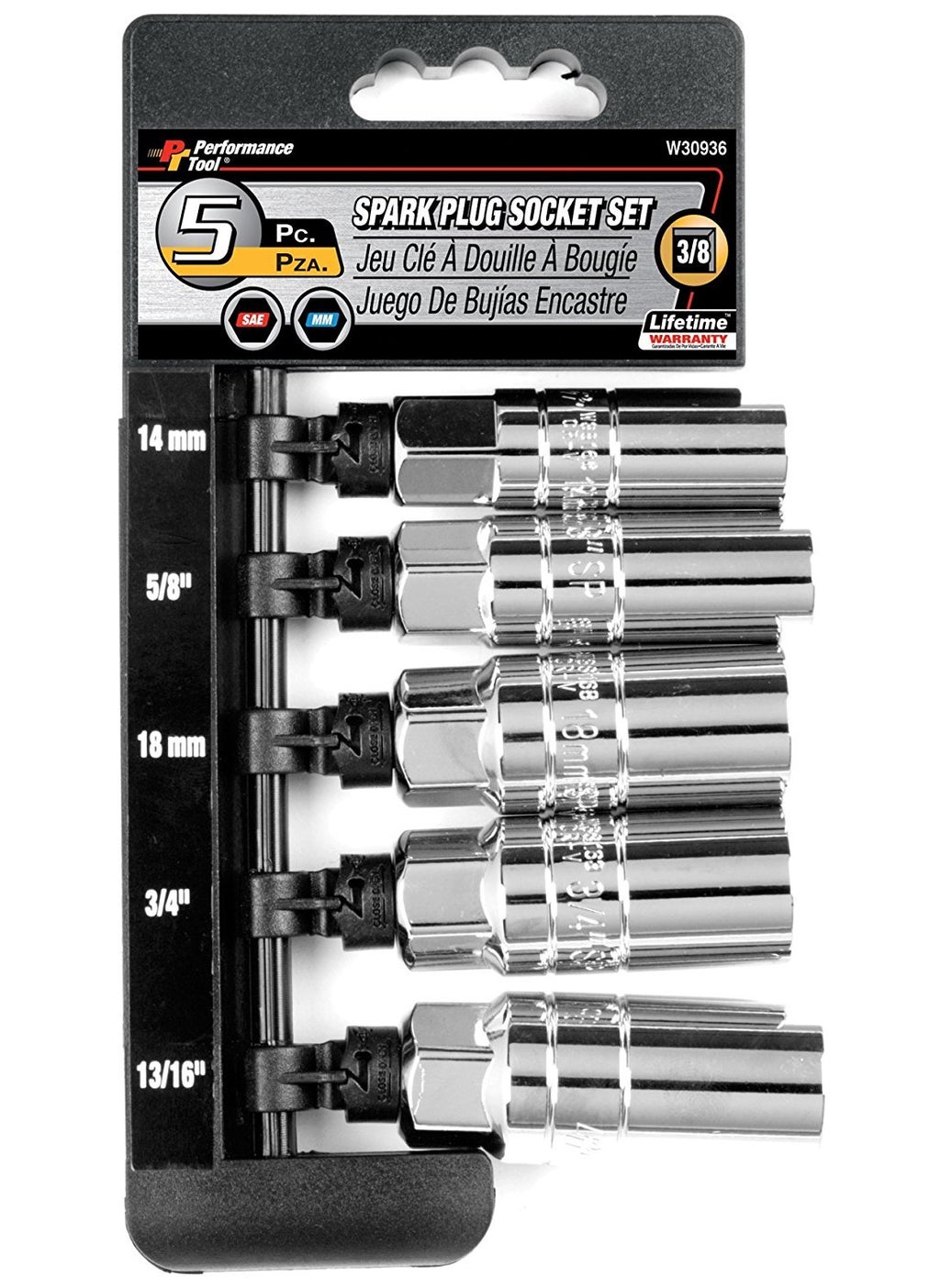 Performance Tool Performance Tool W30936 5 Piece Spark Plug Socket Set  - Image 1