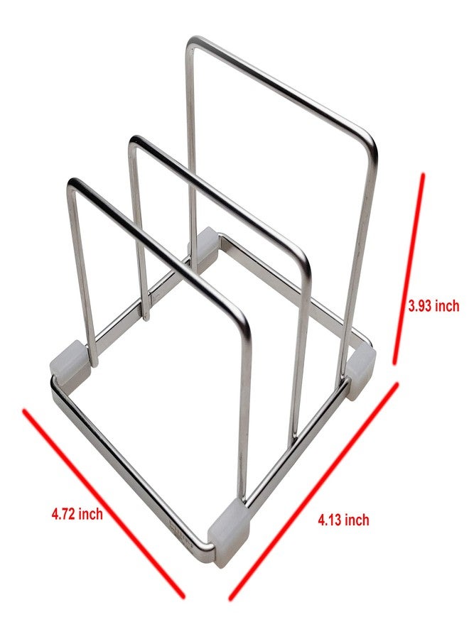 LENITH Small Size Stainless Steel Wire Cutting Board Holder, Cutting Board Rack Organizer Kitchen (Small) - Image 2