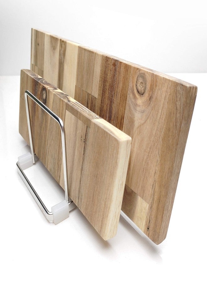 LENITH Small Size Stainless Steel Wire Cutting Board Holder, Cutting Board Rack Organizer Kitchen (Small) - Image 4