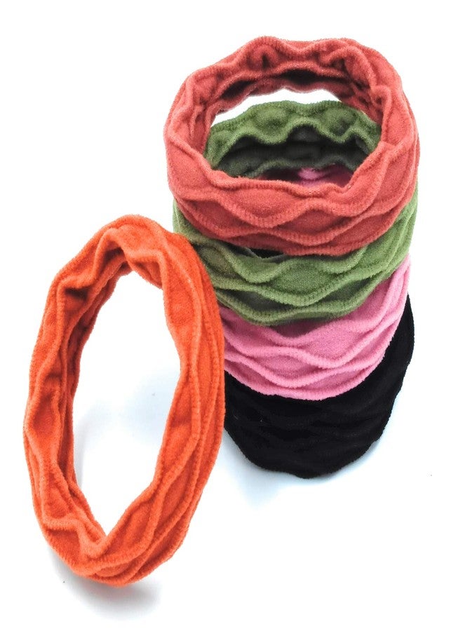 Fairytale Women's Soft Stretchable Big Elastic Hair Rubber Band Ponytail Holder (Multicolour), Set of 5 Pcs - Image 1