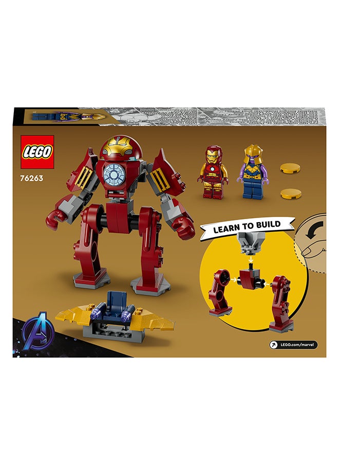 LEGO - Marvel Iron Man Hulkbuster Vs. Thanos Building Toy Set; Super Hero Battle Action; Character Sits Inside The Large Suit; Posable Mech, Flying Ship And 2 Minifigures; Gift For Kids Aged 4+ (66 Pieces) 76263 - Image 1