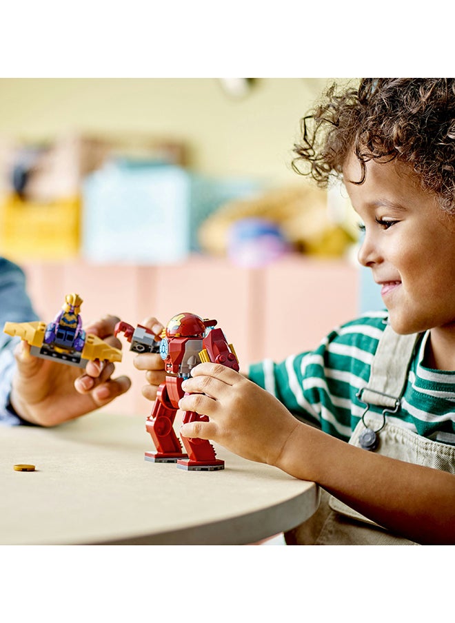 LEGO - Marvel Iron Man Hulkbuster Vs. Thanos Building Toy Set; Super Hero Battle Action; Character Sits Inside The Large Suit; Posable Mech, Flying Ship And 2 Minifigures; Gift For Kids Aged 4+ (66 Pieces) 76263 - Image 1