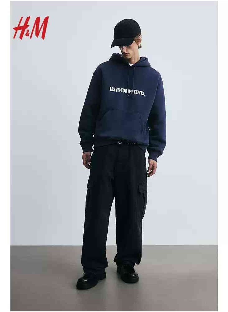 H and M - HM New Casual And Fashionable Loose Printed Hoodie - Image 1