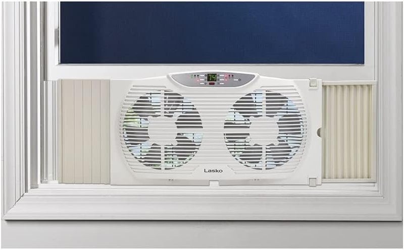 Lasko Electrically Reversible Twin Window Fan with Remote Control, W09550 - Image 3