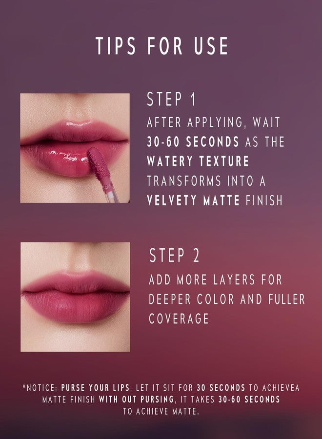 TIMEPHORIA Altera Blurring Tint Lip Stain 006 Wisp, Muted Pink Glossy to Soft Matte Finish, Blur Lip Lines, Weightless No-Sticky Airy Velvet Texture, Vibrant Hydrating Long-Lasting Lip Makeup - Image 4