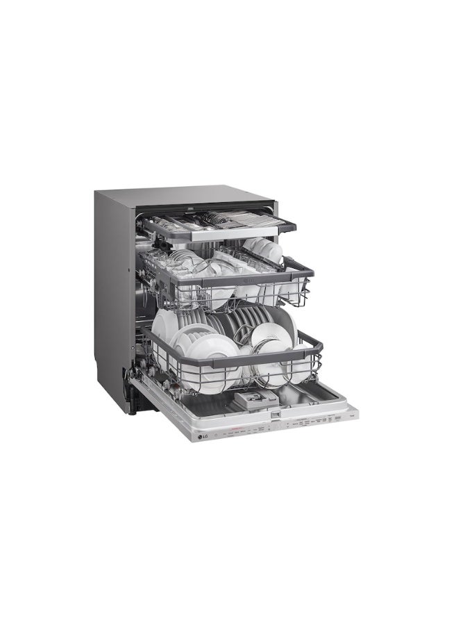 LG BuiltIn Dishwasher 14 Place Setting Inverter Direct Drive Smart ThinQ WiFi Noble Steel 97 kW DBC435TSL Noble Steel - Image 5