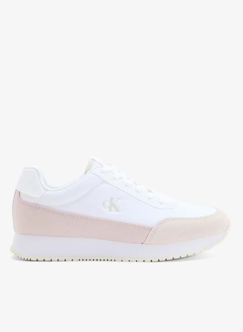 Calvin Klein Jeans RETRO LOW LACE UP CANVAS RUNNER TRAINERS