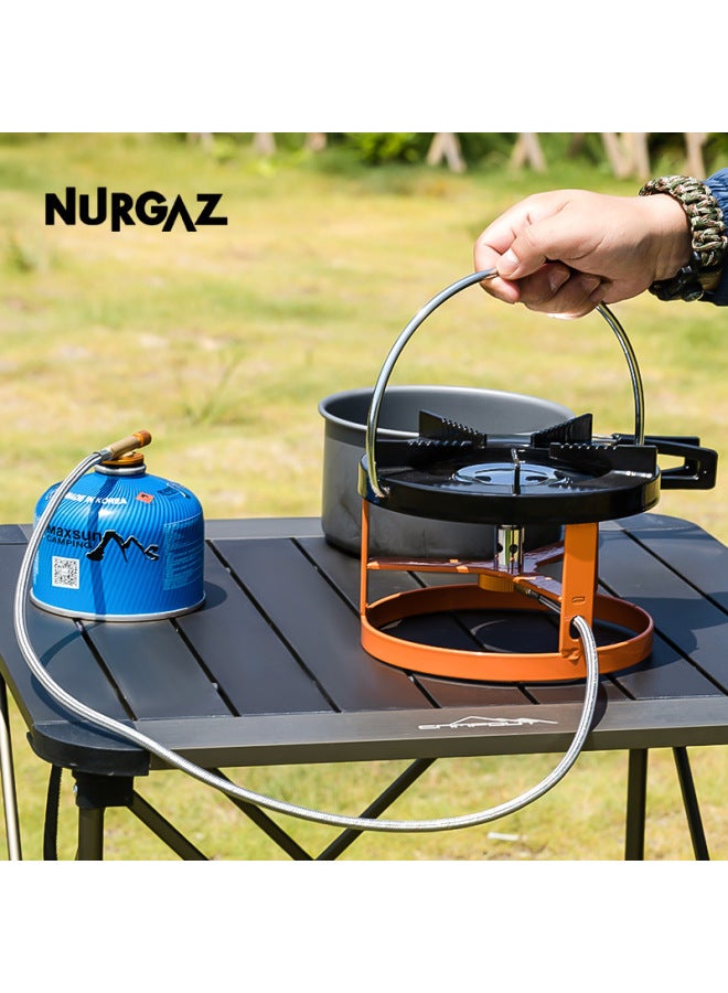 Nurgaz Outdoor Camping Stove Split Gas Stove Flat Gas Canister Stove Portable Picnic Carry Stove - Image 1