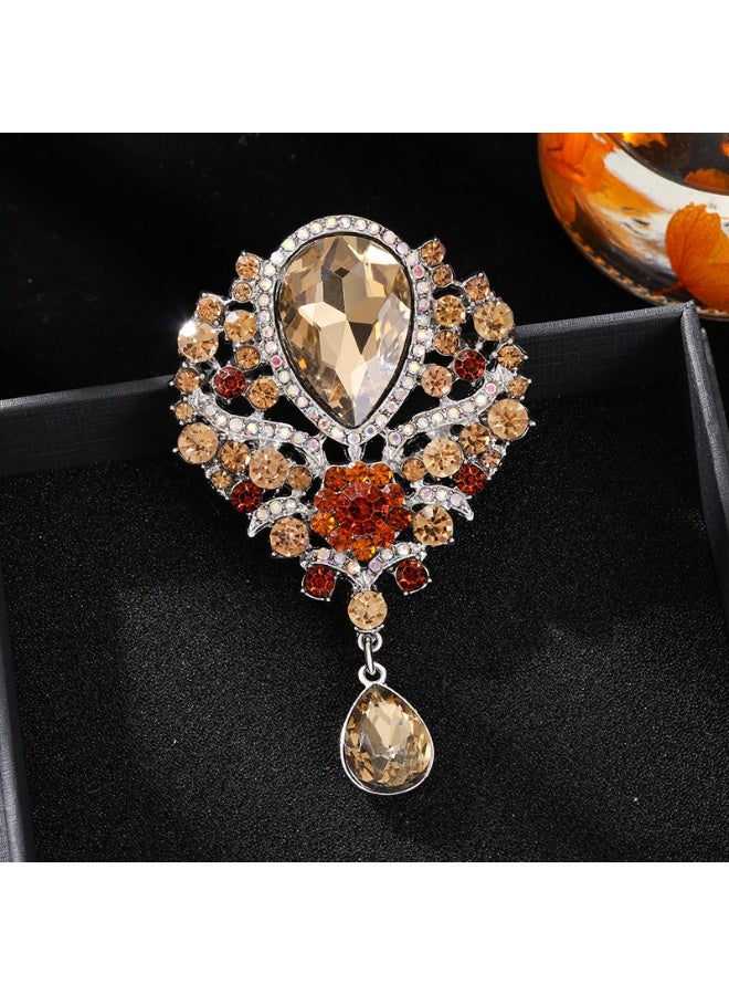 Mark Fairwhale New Fashionable Retro Luxury Light Luxury Versatile Water Drop Pendant Brooch