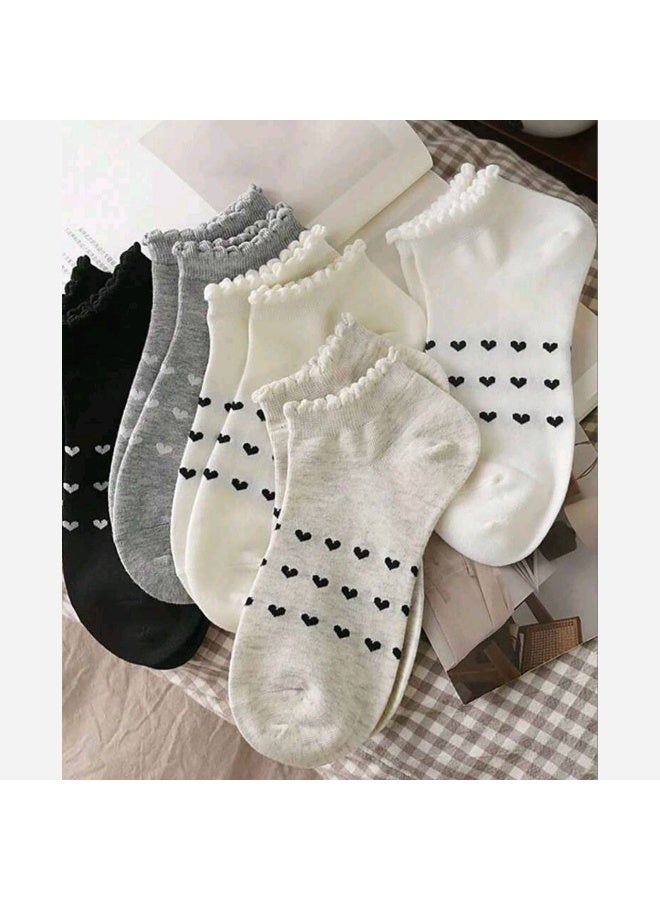 Women's Casual Cotton Ankle Socks Set – Comfortable Everyday Socks (5 Pairs + 1 Gift) – Soft Material and Modern Designs - Image 2