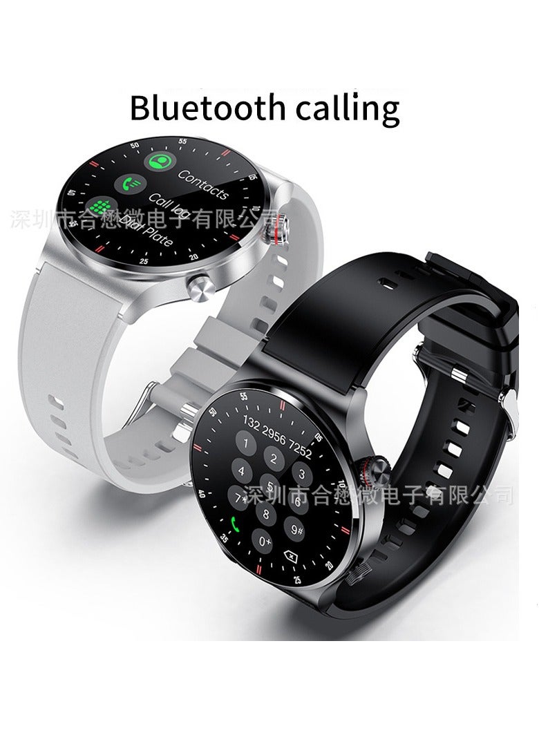 AROAQ ساعة ذكية، ساعة تتبع نشاط رياضي مقاومة للماء، ساعة تتبع صحة بشاشة تعمل باللمس بلوتوث، ساعة معصم بلوتوث لقياس ضغط الدم والأكسجين، (أسود) - Image 4