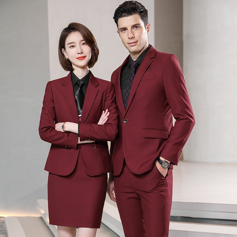 Business Professional Slim Suit Men'S And Women'S Same Men'S Suit Suit Formal Work Clothes - Image 4