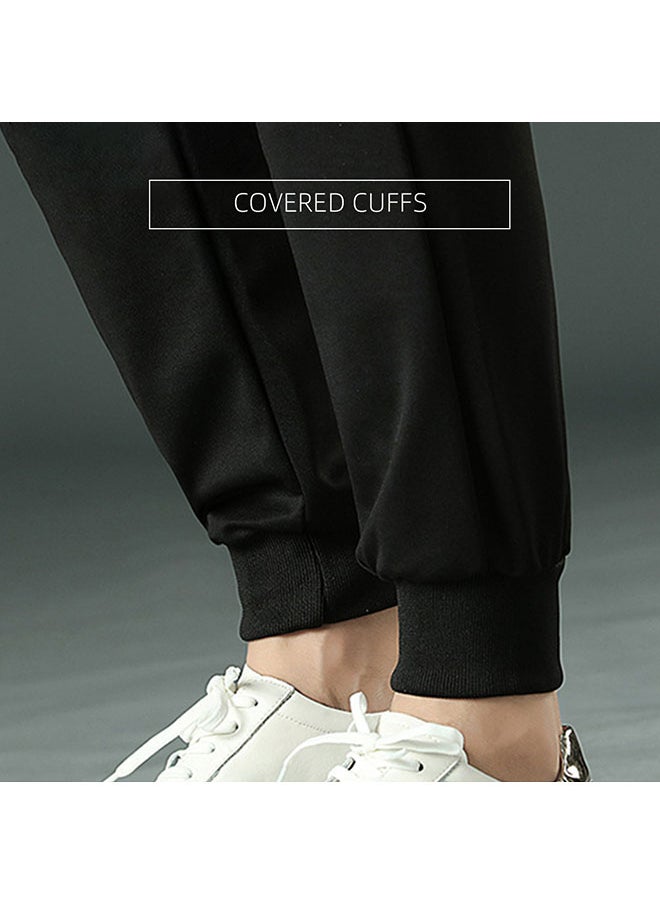 roaiss - Men's Fashion Sports Casual Pants Drawstring Elastic Waist Harun Pants High Elastic Ankle Tight Sweatpants Calf Print Decorative Pants - Image 1
