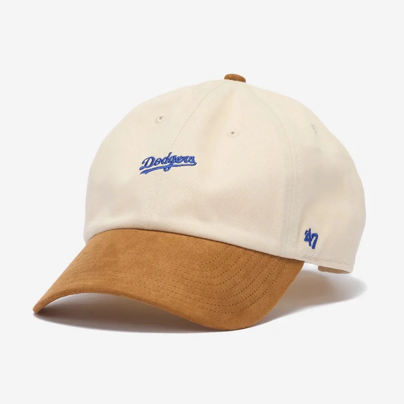 47 MLB Los Angeles Dodgers Script Suede Visor Strapback Cap - Men