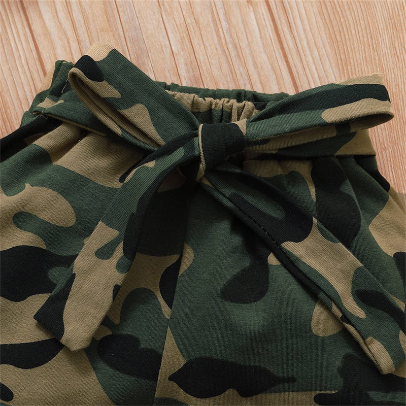 AMAWMW Baby Girl Clothes Set Daddys Little Girl Ruffle Romper Top Camouflage Pants Newborn Baby Girl Outfit 3-6 Months - Image 4