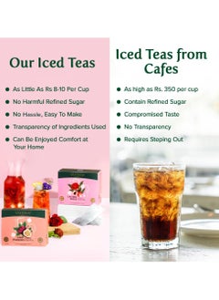 VAHDAM Hibiscus Cranberry Iced Tea Bags 15 Pitcher Bags Pure Hibiscus and Cranberry Zero Sugar Biodegradable Perfect for Mocktails and Cocktails  - Image 4