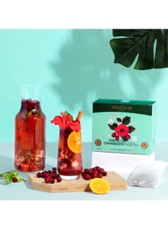 VAHDAM Hibiscus Cranberry Iced Tea Bags 15 Pitcher Bags Pure Hibiscus and Cranberry Zero Sugar Biodegradable Perfect for Mocktails and Cocktails  - Image 5