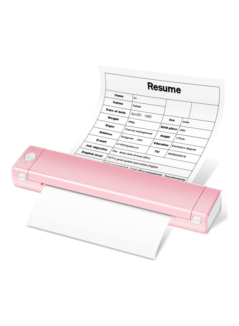 طابعة محمولة حرارية M80F-A4 تعمل بتقنية البلوتوث، طابعة مدمجة بدون حبر للسفر، تدعم الهاتف والكمبيوتر المحمول، طابعات صغيرة للاستخدام المنزلي، استنسل للمركبات والمكتب والمدرسة (8.26 بوصة × 11.69 بوصة)