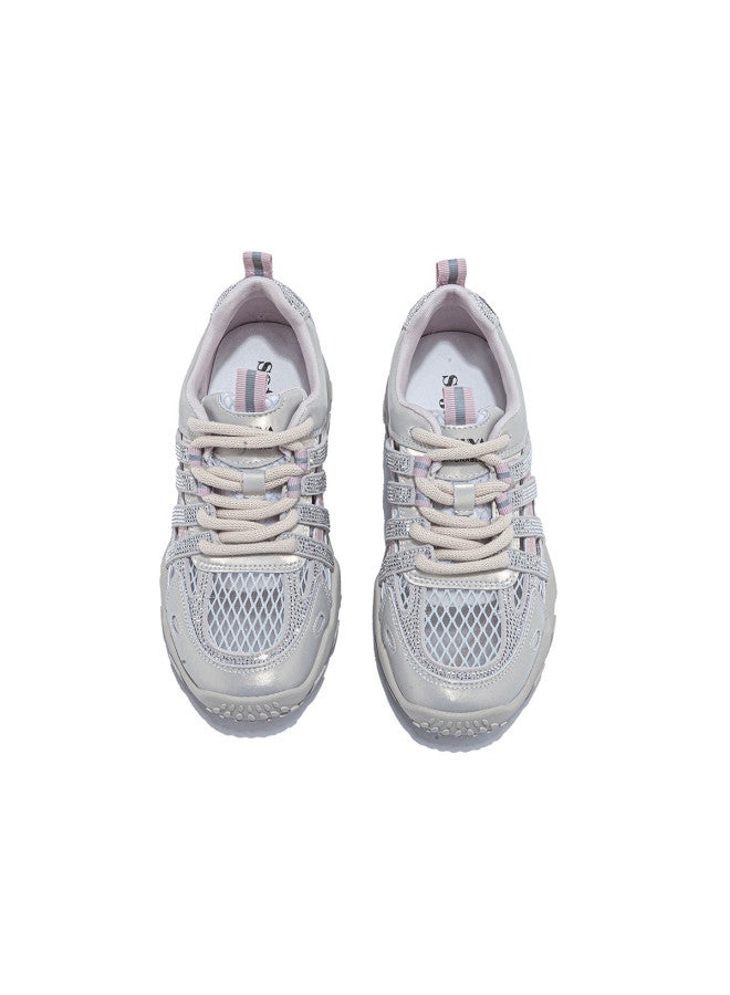 SAFIYA Hot Selling】saturday Brand Women's Gumshoes 2025 New Hollow Mesh Rhinestone Casual Shoes - Image 5
