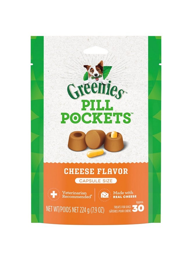 Greenies Pill Pockets Large Size Soft Dog Treats for Capsules, Cheese Flavor, Made with Natural Ingredients Plus Minerals & Trace Nutrients, 7.9 oz. (30 Count, Pack of 1) - Image 1