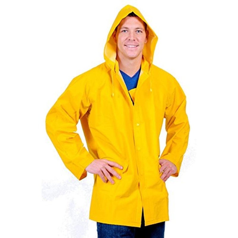 mens RAINCOAT, Yellow, Small US