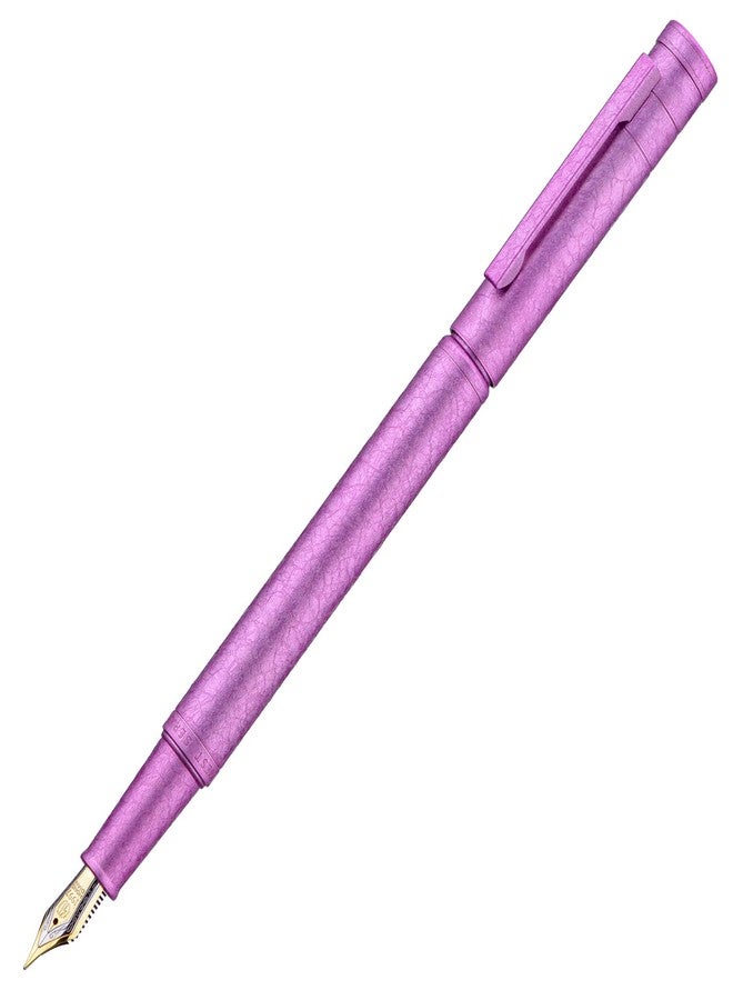 Asvine Hongdian 1851 Forest Fountain Pen Pink Ice Flowers, Extra Fine Nib Classic Design with Converter and Metal Pen Case - Image 3