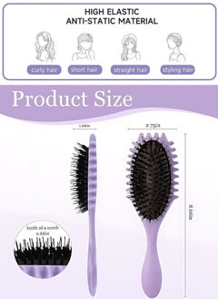 TRENZ Curling Comb, Curly Hair Styling Brush, Hair Styling Brush for Combing and Shaping Curly Hair Purple  - Image 4