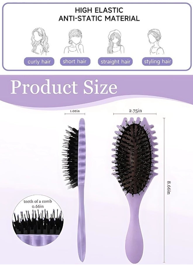 TRENZ - Curling Comb, Curly Hair Styling Brush, Hair Styling Brush for Combing and Shaping Curly Hair Purple - Image 1