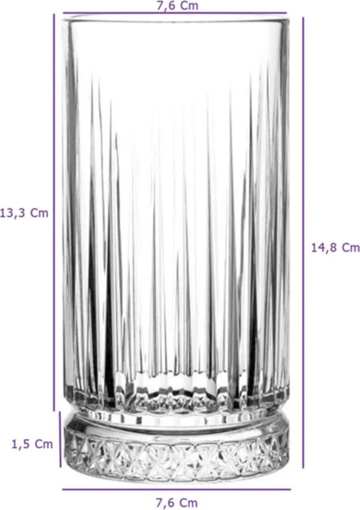 Paşabahçe 520015 Elysia 4-Piece Glass - 445 ml