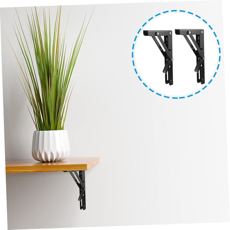 Heavy Duty Shaped Folding Shelf Brackets 20X10 8CM For Microwave Oven RV Garage Storage - Image 3