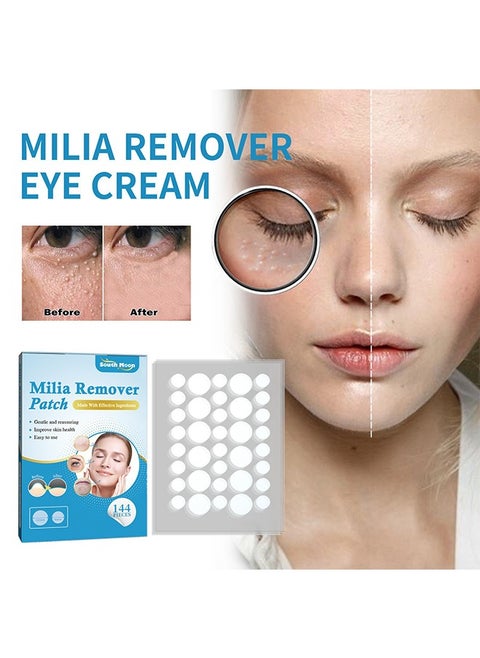 144 Pcs Milia Remover Patch,Remove Fat Granule Eye Patch, Remove Oil Granule Eye Patch Under The Face, Nourish Eye Cream, Moisturize Repair and Smooth Eye Patch