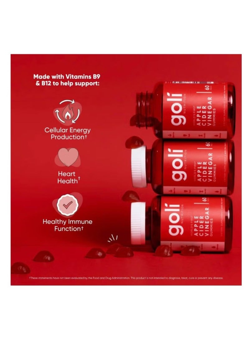 Goli Apple Cider Vinegar Gummies 60 Pieces - Image 3