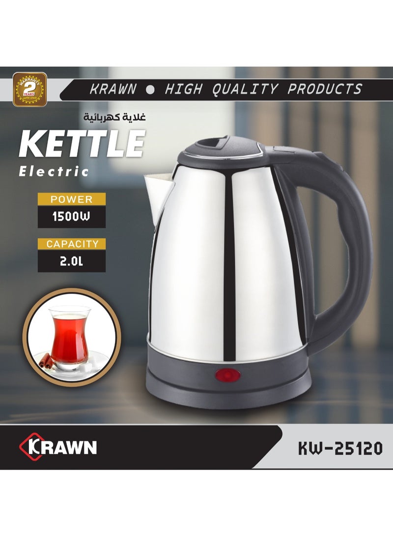 Crown KW-25120 Stainless Steel Electric Kettle