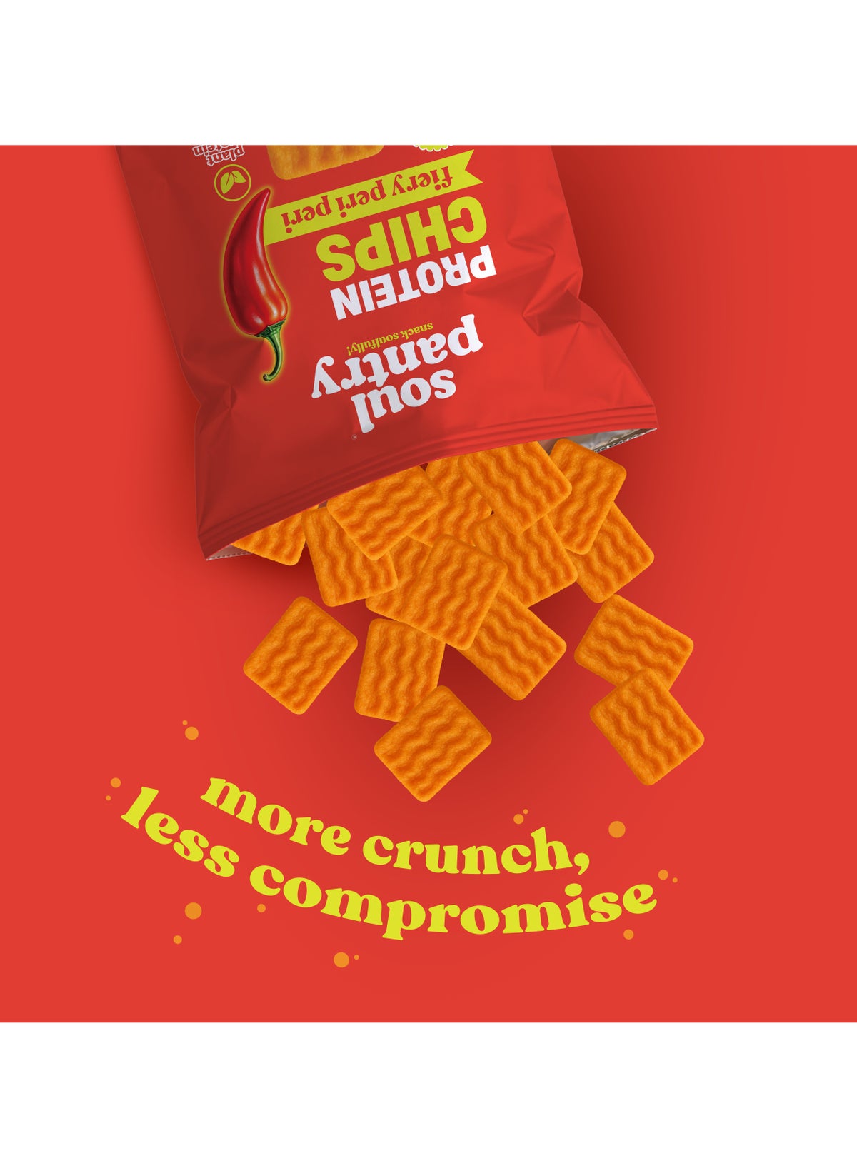 Soul Pantry Protein Chips, Peri Peri Flavor | High Protein, Gluten Free, Healthy Snack | Plant-Based Baked Chips, Non-Gmo, Pack Of 10
